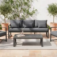 Salotto Divano 3 Posti 190cm ALLUMINIO CUSCININONI