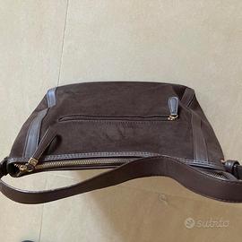 Borsa a spalla scamosciata marrone/ bauletto j.lo