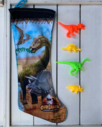 Calza Befana Bambino Ovosauro con 4 Dinosauri