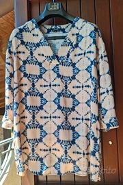 casacca Comma tg 42 bleu/sabbia