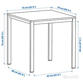 Tavoli e sedie Ikea bianco