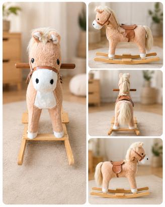 Cavallo a dondolo per bambini in peluche