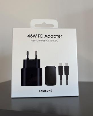 NUOVI Samsung Alimentatore 45W+Cavo 5A TypeC 1M