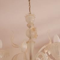 Lampadario in vetro artistico stile Murano, 4 luci