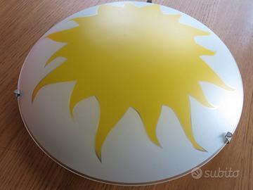 Plafoniera con sole per stanza bambini