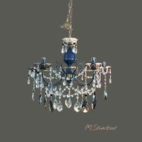 lampadario grafite+oro.vintage.restyling