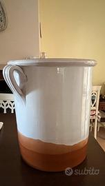 Vaso in ceramica grande bianco - nuovo