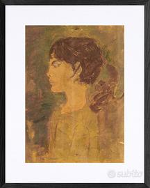 Quadro disegno ritratto originale certificato