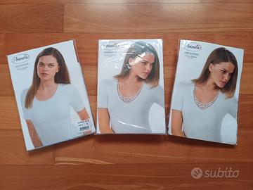 set 3 maglie intimo cotone felpato