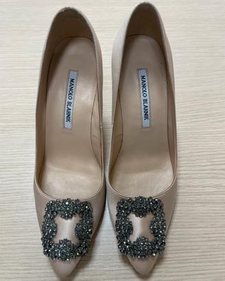 Decolletes raso Hangisi Manolo Blahnik th 39