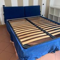 Struttura letto imbottita con fodera di ricambio