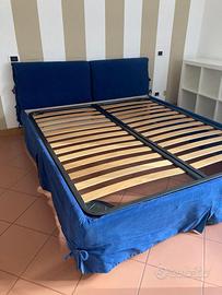 Struttura letto imbottita con fodera di ricambio