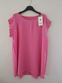 Blusa rosa con Volant - Nuova con cartellino