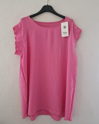 Blusa rosa con Volant - Nuova con cartellino