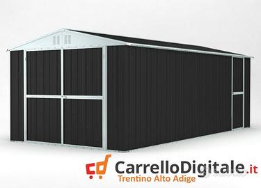 Box garage auto in Acciaio 327x611cm 19mq nero