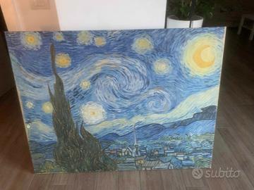 Stampa tela 130x100. "La notte stellata" Van Gogh