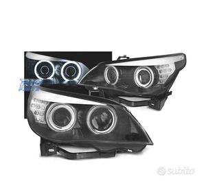 FARI BMW E60 03-07 ANGEL EYES CCFL FONDO NERO