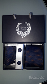 Set gemelli,cravatta,pochette