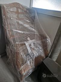 fusto legno poltrona Berger antica 