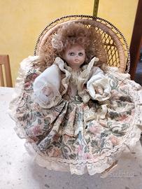 bambola porcellana di Capodimonte  da collezione