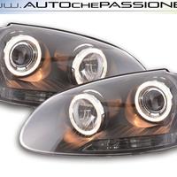 Coppia fanali Angel Look black neri per VW GOLF 5/