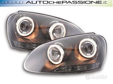 Coppia fanali Angel Look black neri per VW GOLF 5/
