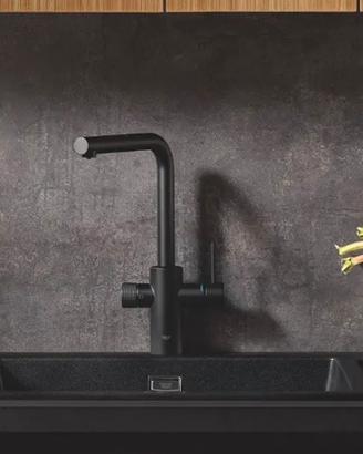 Miscelatore nero opaco con depuratore grohe blue