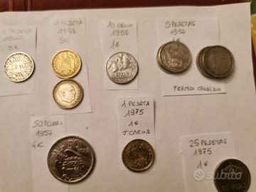 Spagna monete+banconota