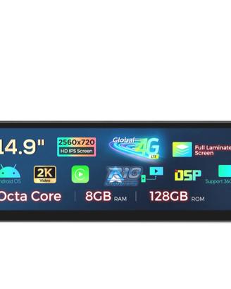 RADIO GPS ANDROID 14 BMW SERIE 5 F07 CIC 15" 8GB+