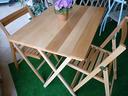 tavolo-2-sedie-nuove-in-legno-pieghevole