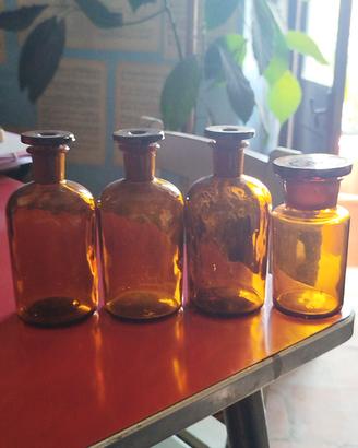 bottiglie farmacia vetro ambrato