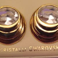 Orecchini con clip dorati con cristalli Swarovski
