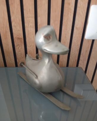 salvadanaio in ottone vintage 