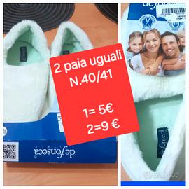 2 Paia di pantofole 
