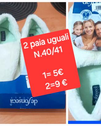 2 Paia di pantofole 