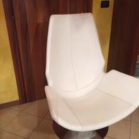 Poltrona in pelle bianca - MODELLO ESCLUSIVO