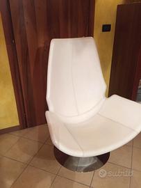Poltrona in pelle bianca - MODELLO ESCLUSIVO