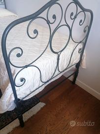 letto singolo in ferro battuto inizi 900