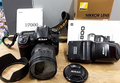 FOTOCAMERA D 7000,  +  NIKON 16/85- FLASH SB 800