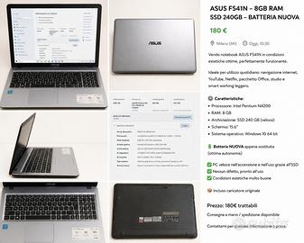 Notebook ASUS F541N