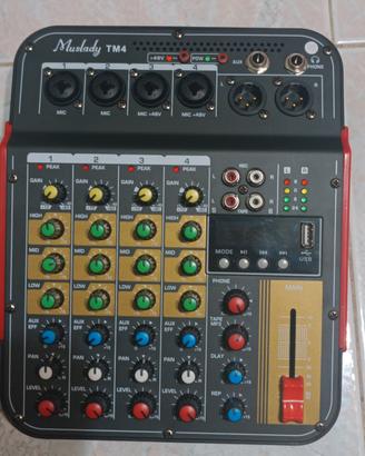Mixer con entrata usb, bluetooth e con display