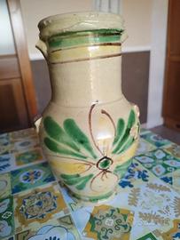 Piccola quartara maiolica policroma di Caltagirone