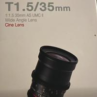 Obiettivo Samyang Cine lens sony