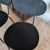 4 sedie in tessuto nere 