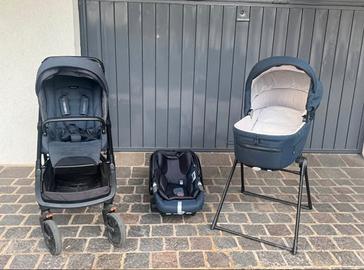 Trio Inglesina ApticaXt blu scuro e borsa abbinata