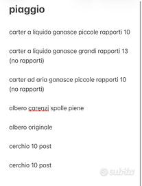 ricambi piaggio