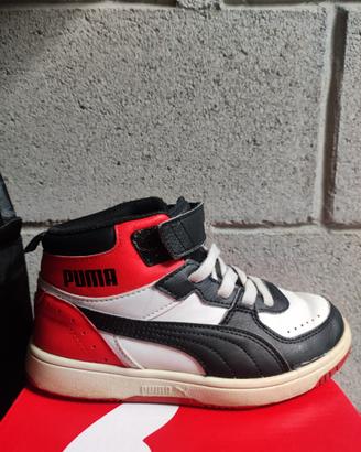 Scarpa nero bianco rosso Puma 32