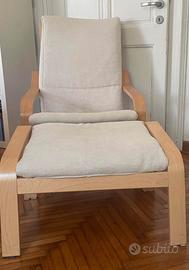 Poltrona Poang Ikea Con pouf o senza