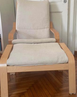 Poltrona Poang Ikea Con pouf o senza