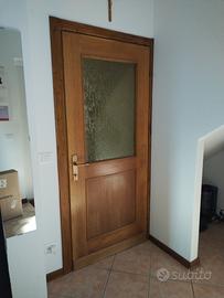Coppia Porte in Legno con Vetro Stampato Giallo 